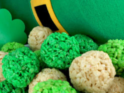 St. Patrick's Day Rice Krispie Bites